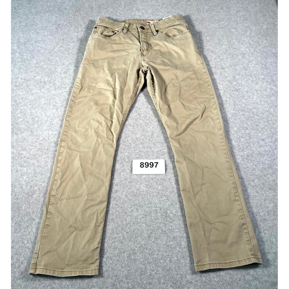 Wrangler Straight Fit Five Star Premium Slim Jeans Mens 29x30 Beige Denim Cotton